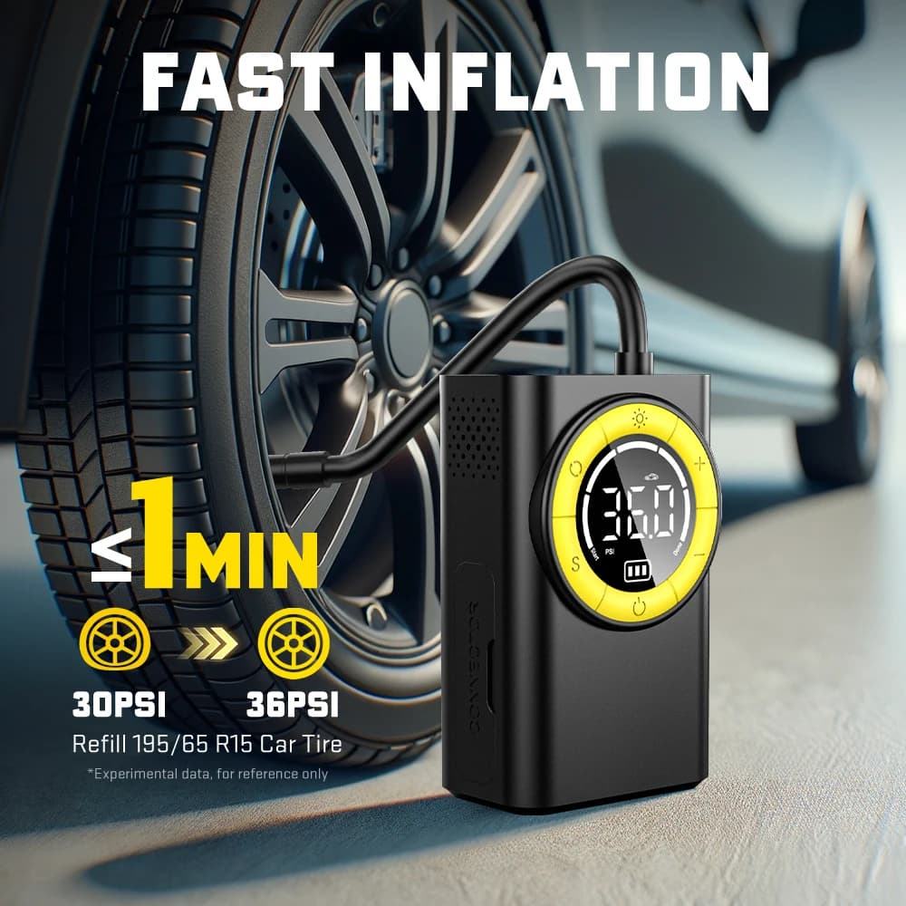 New Model Carsun: Auto Digital Wireless Inflator, Wireless Portable Pneumatic Pump for Electric Vehicles