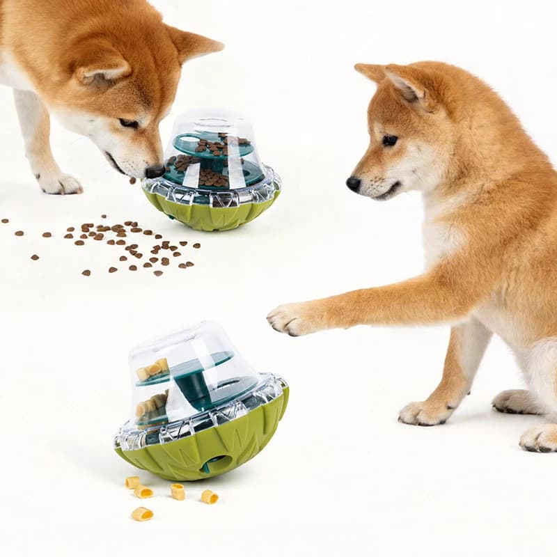 Giocattoli Interattivi per Cani e Gatti: Ciotola Divertente, Dispenser di Cibo a Sfera Vibrante, Giocattoli Interattivi per Animali Domestici, Forniture per Animali