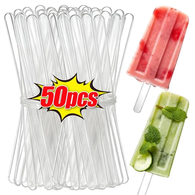 Stampi per ghiaccioli in acrilico trasparente riutilizzabili, bastoncini per gelato, decorazioni fai da te per dolci, caramelle, artigianato, per casa, matrimoni, feste, bomboniere, regali.