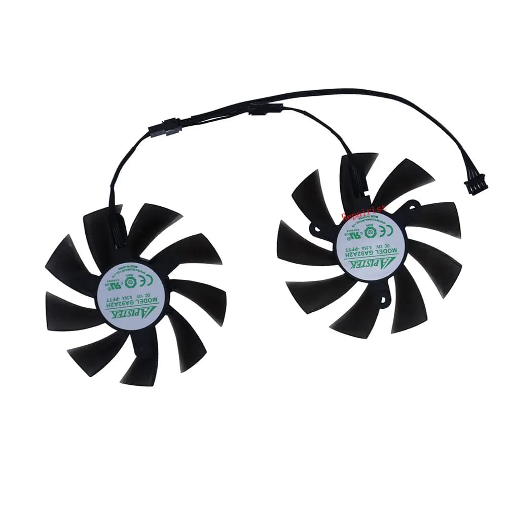 Ventola di raffreddamento per scheda video GPU per ELSA RX 580 8GB RX588 2048SP, 2 pezzi/set, PLA09215B12H, GA92A2H