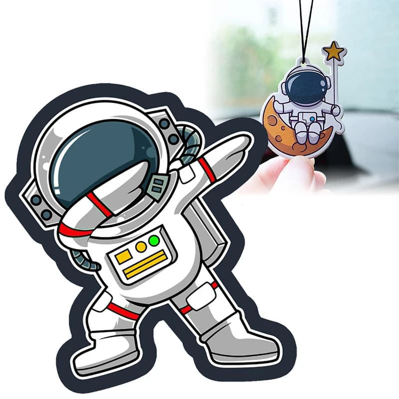 Car fragrance piece Cartoon Astronaut Deodorant for environments Creative perfume Cute Mirror Rear Ornament Aroma Automatic Perfume Decor