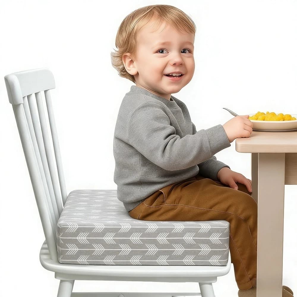 Seggiolino Rialzato per Sedia da Cucina per Bambini, Cuscino Portatile da Viaggio per Tavolo da Pranzo, Antiscivolo