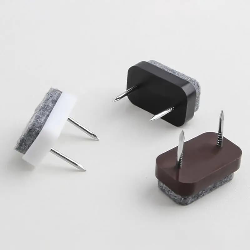20 pz Glide Pad Nail-on mobili feltro Pad ridurre il rumore protezione del pavimento per armadio divano sedia tavolo gamba piedi accessori