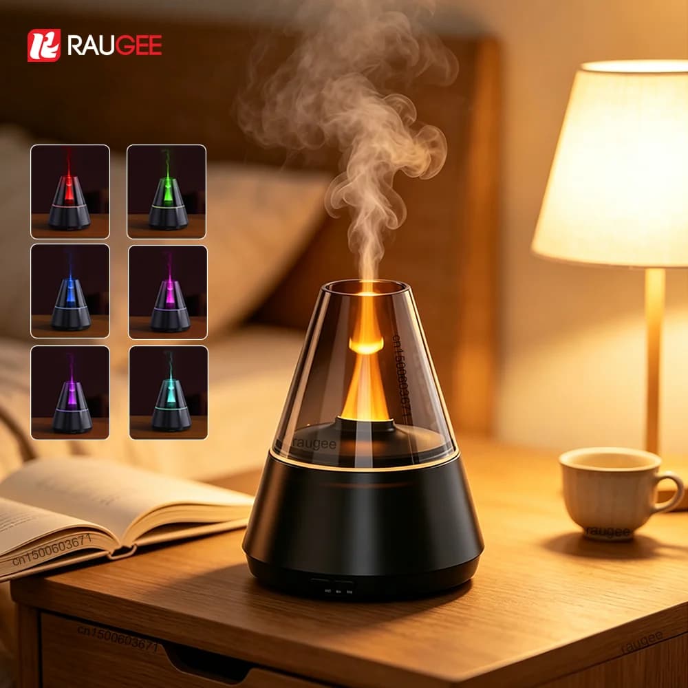 Aroma Air Humidifier Mini Flame Aroma Diffuser 120ML Essential Oil Diffuser for Home Bedroom Fragrance Diffuser USB Mist Maker