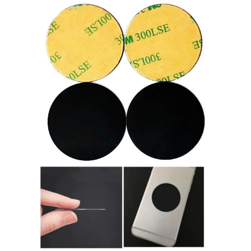 10 pz Nero 30mm 35mm 40mm Piastra Metallica disco lamiera di ferro Antigraffio Magnete Supporto Del Telefono Per Auto Magnetico Supporto Del Basamento Del Telefono