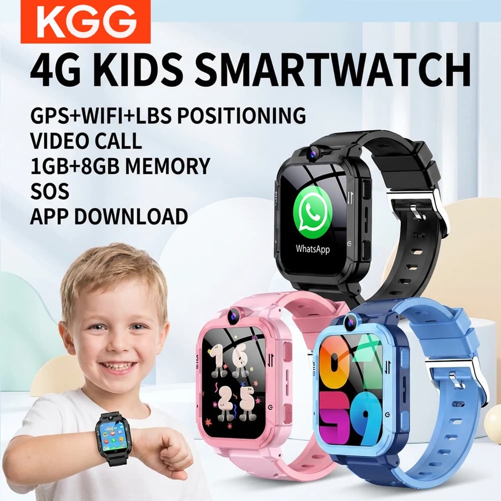 Smartwatch per Bambini 4G GPS WiFi Localizzatore Videochiamata Monitoraggio Vocale Allarme SOS Regalo di Compleanno per Ragazzi e Ragazze