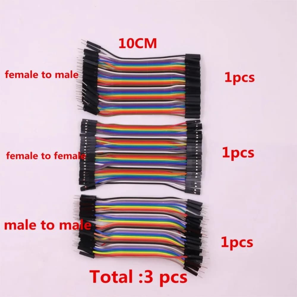 10cm Length 40Pin Colorful Dupont Cable Line Jumper, Male To Female, Male To Male, Female To Female For Raspberry Pi 3 &Raspber