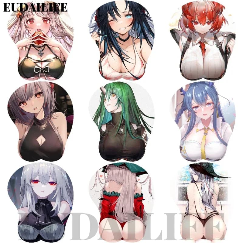 Arknights Mudrock W Skadi Ling 3D Mousepad Mano Poggiapolsi Mouse Pad Mousepad Silicone Oppai Morbido Mouse Zerbino Ufficio Lavoro Regalo