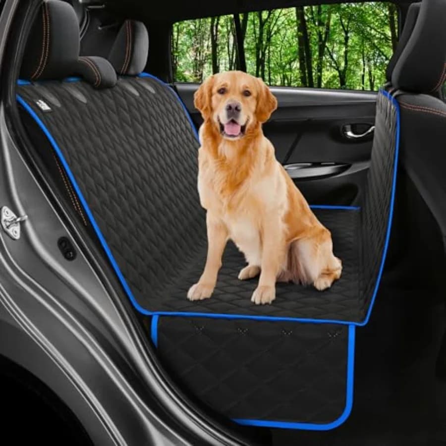 Dog Car Seat Cover for Back Seat, Waterproof Hammock for Car, SUV and Truck, Non-Slip Backseat Cover for Dogs, Heavy-Duty Dog H