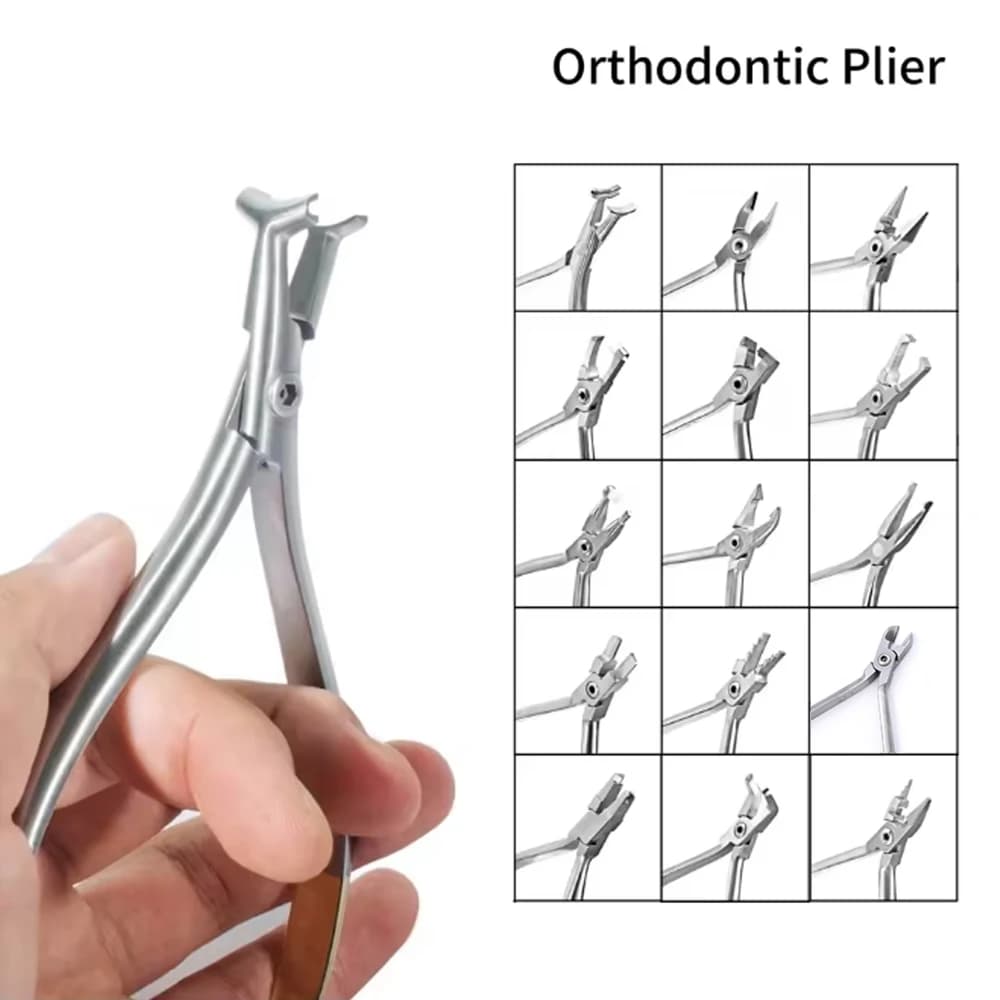 Kit di pinze ortodontiche dentali, inclusa piegatura del filo linguale, movimentazione NiTi, strumenti per sutura posteriore e taglio del filo finale