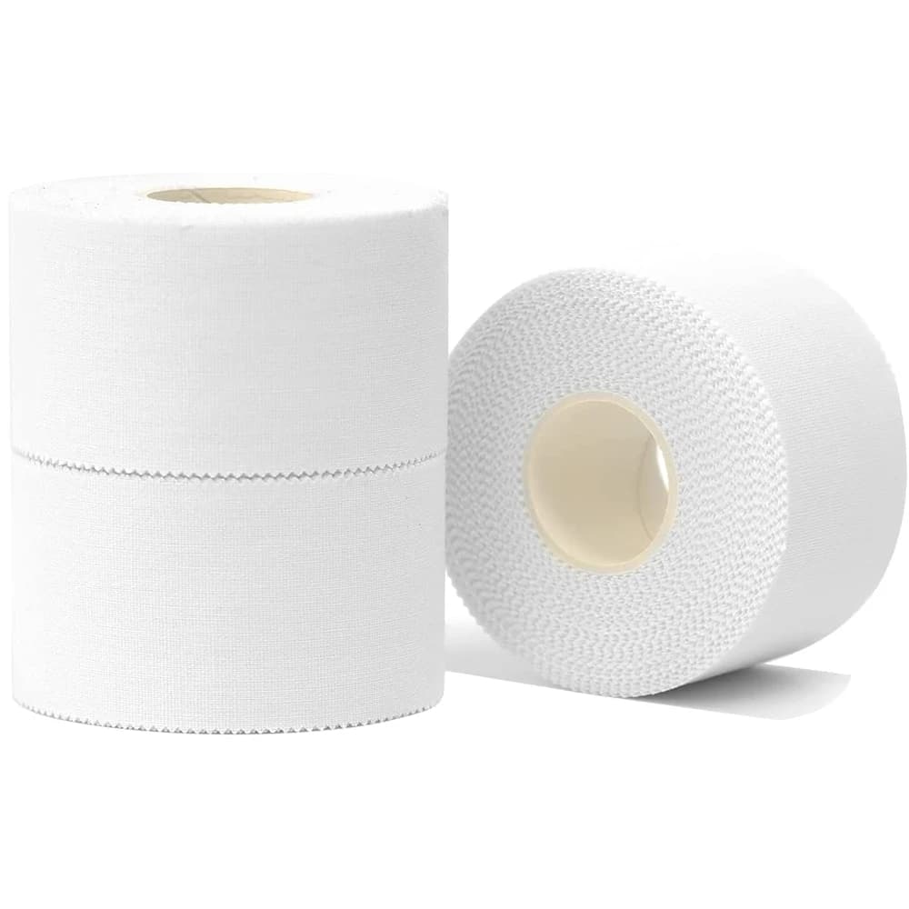 1 self-adhesive white kinesiological tape roll, delicate elastic sports bandages on the skin for boxing accessories, football, basketball