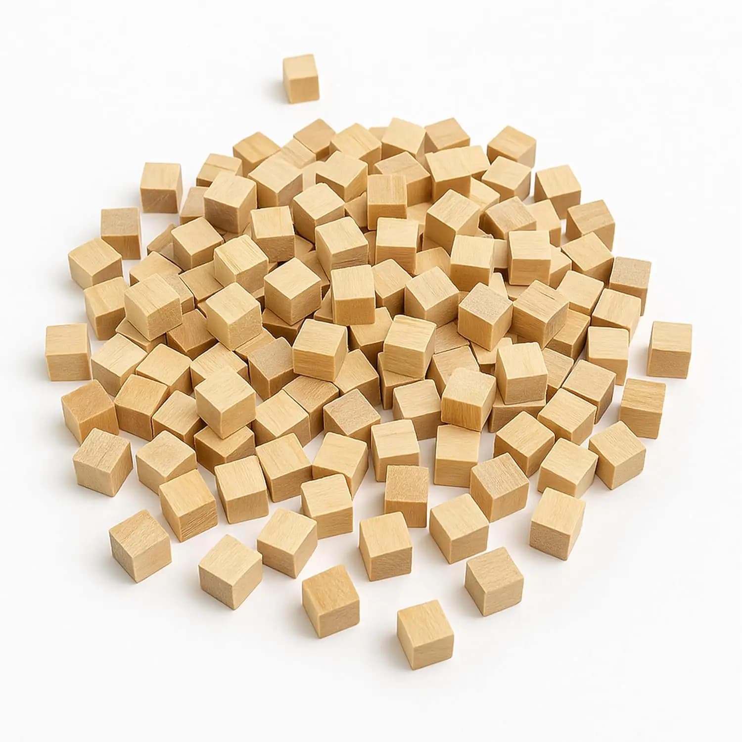 Set di 9 Cubi di Legno da 2,5 CM Non Trattati per Lavori Artigianali, Blocchi Quadrati in Legno per Decorazioni Fai-da-Te