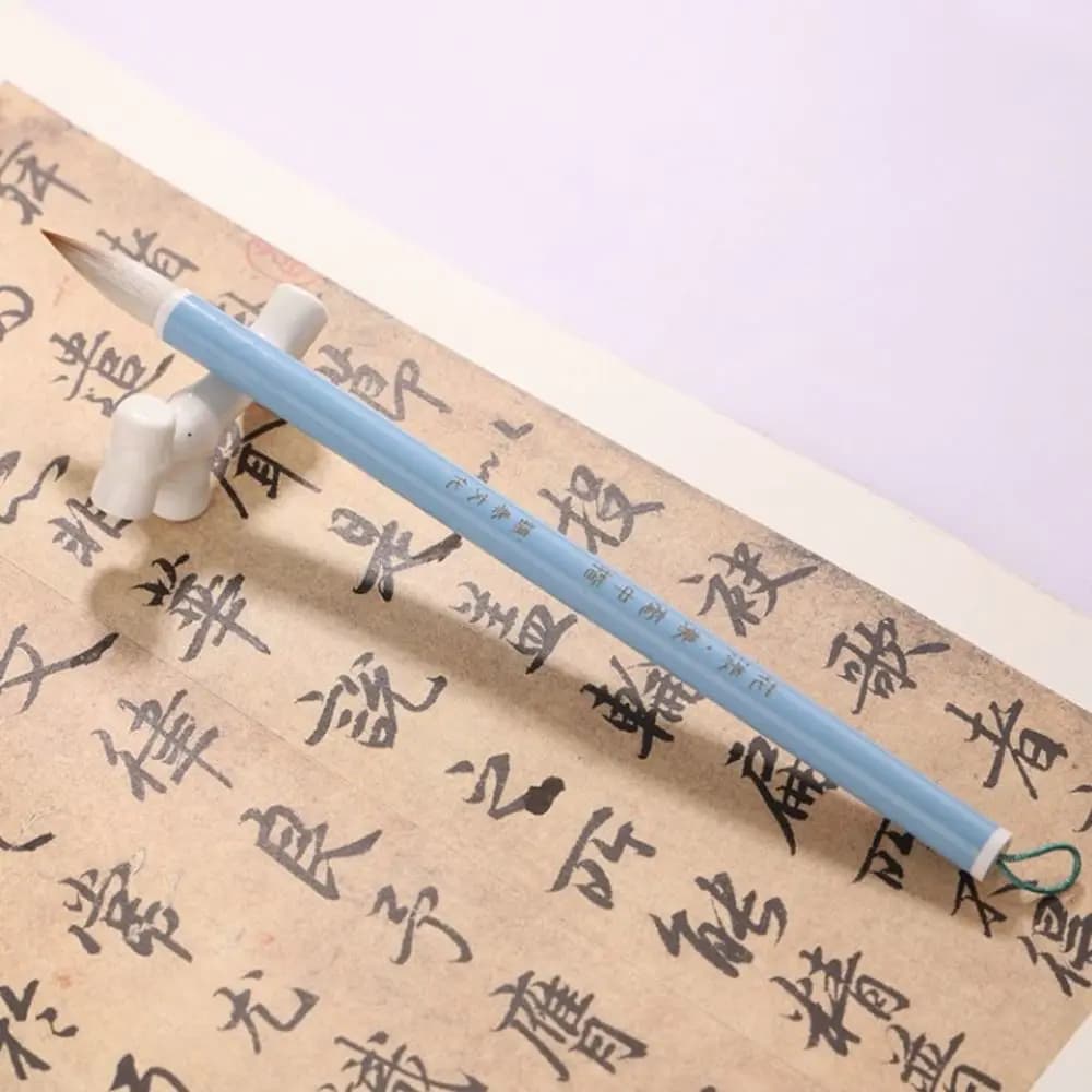 Oil Watercolor Chinese Calligraphy Brush Oil Painting Wood Scriptures Writing Brush Wolf Hair Art Paint Brush Practice
