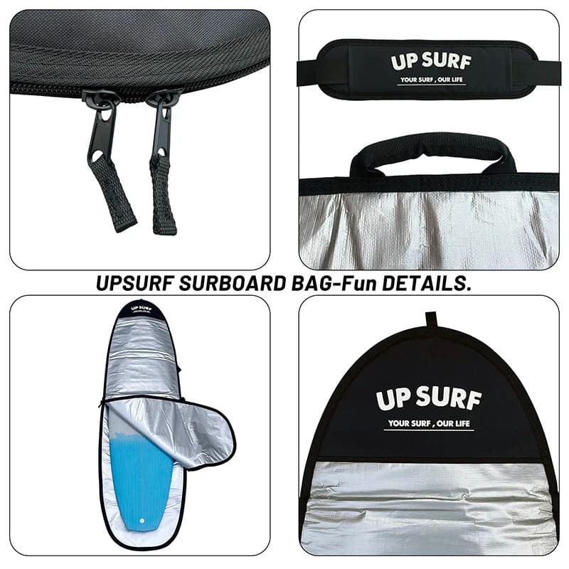 Funboard 7.0/7.6/8.0ft Borsa per tavola da surf Borsa SUP di alta qualità Borsa da viaggio protettiva Borsa da wakesurf facile da trasportare con tracolla