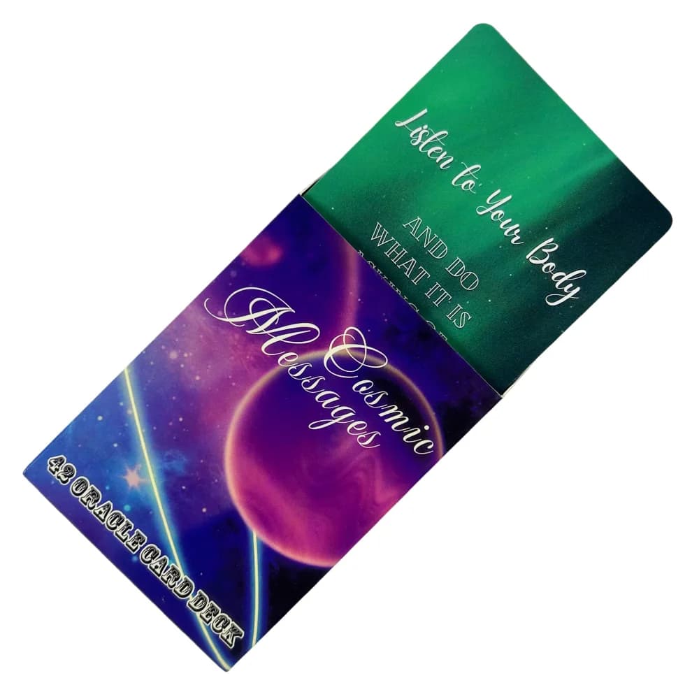 Gioco da Tavolo Cosmic Messages Oracle Card Deck Twin Flame Love Message English Visions Divination Edition