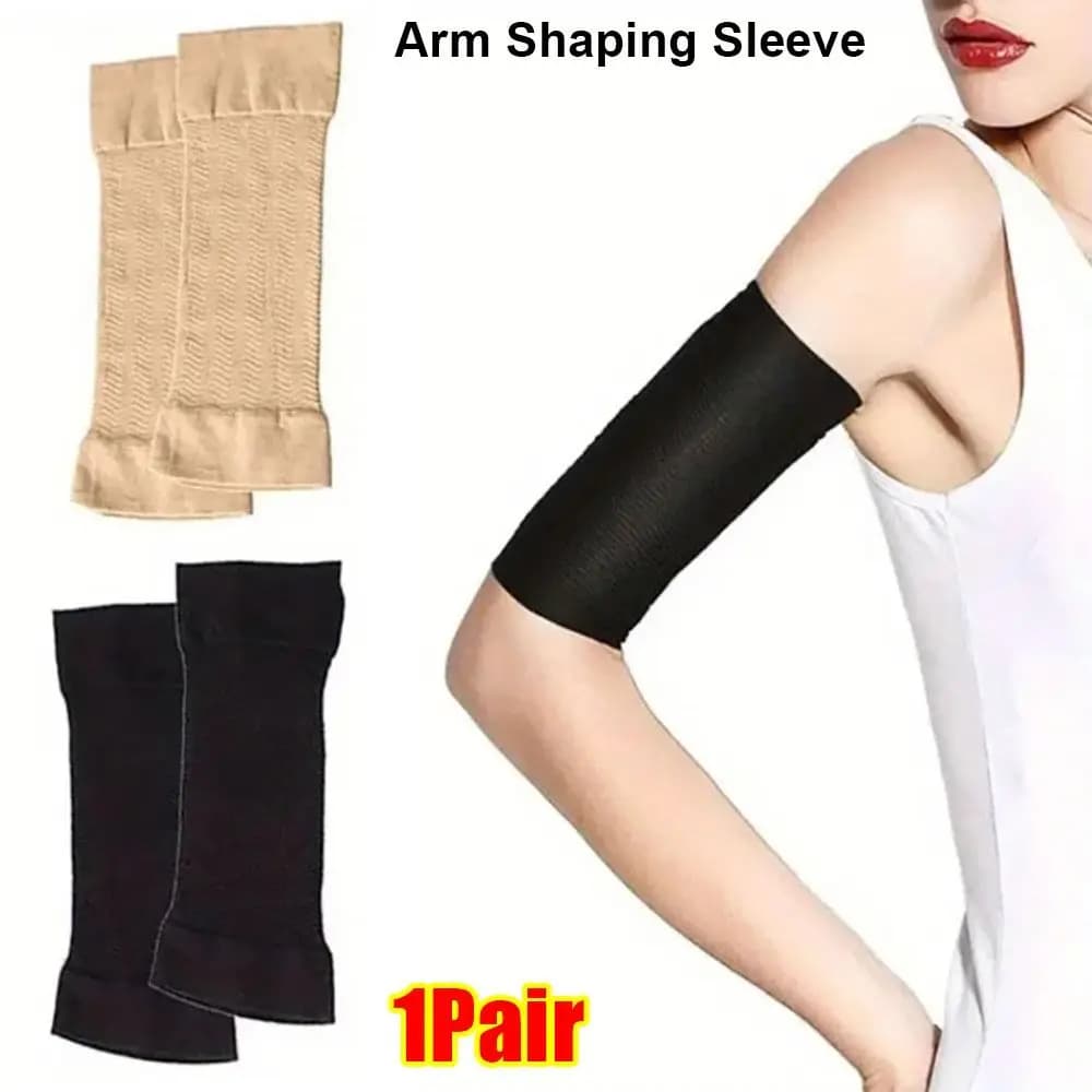 1 Paio di Manicotti Modellanti per Braccia, Fascia Elastica Dimagrante, Bracciali Compressivi per Tonificare e Snellire le Braccia per Donne
