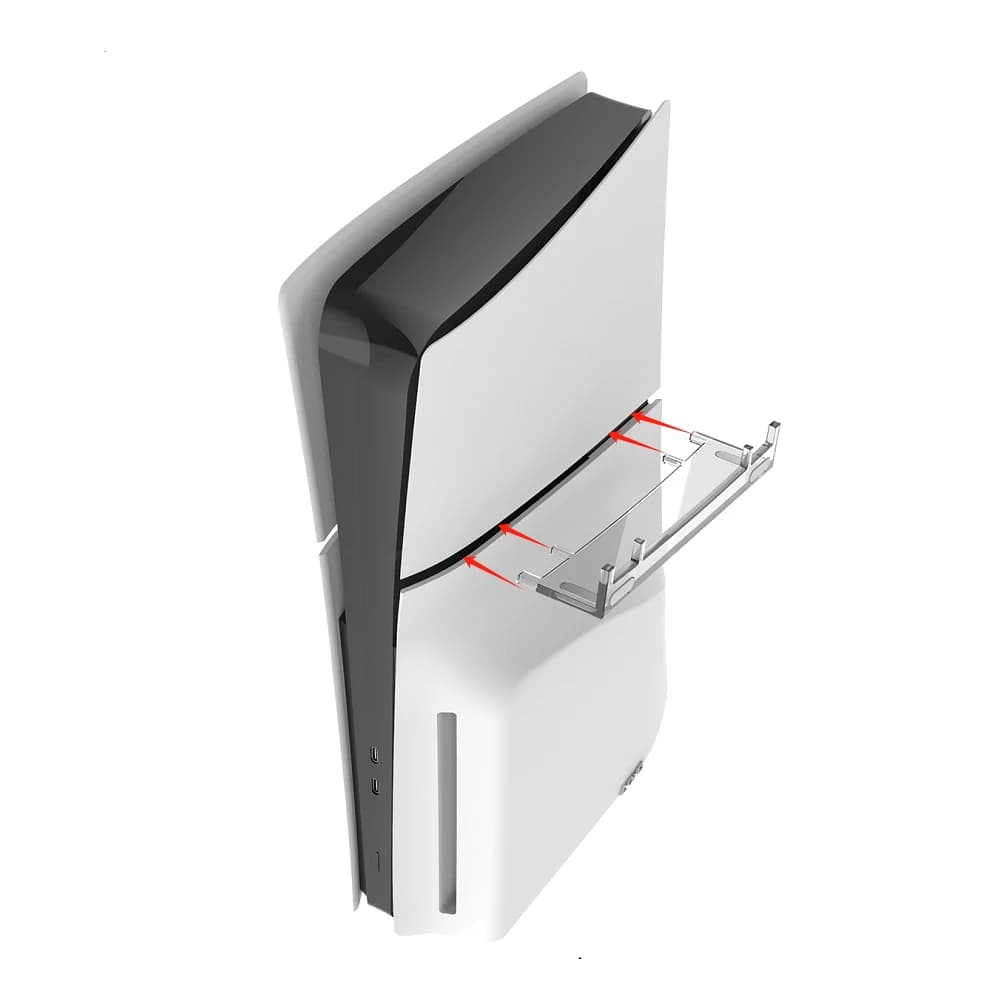 Per supporto console PS5 Slim supporto orizzontale fisso staffa stabile in acrilico per 5 accessori di gioco Slim