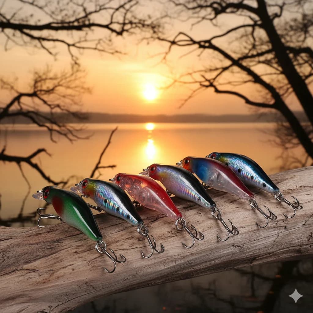 6 Pezzi Esche da Pesca Mini da 5cm 2.7g, Crankbait Professionale, Esca Dura Artificiale per Bass, Trota, Persico, Carpa, Pesca