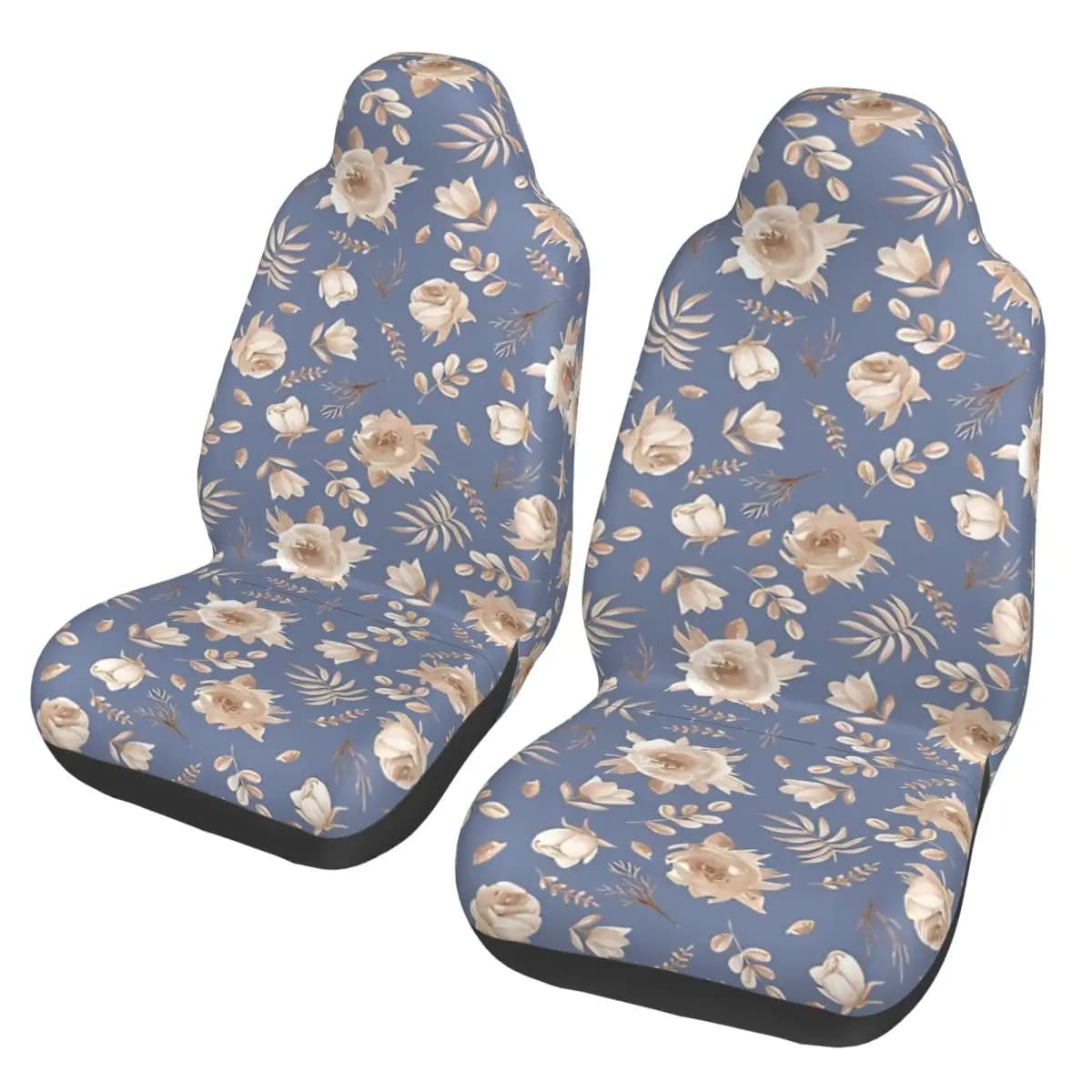 Vintage Rose Universal Car Seat Covers, Interior Protection, Travel Accessories, Fiber Covers with Vintage Rose Floral Pattern, for Hunting