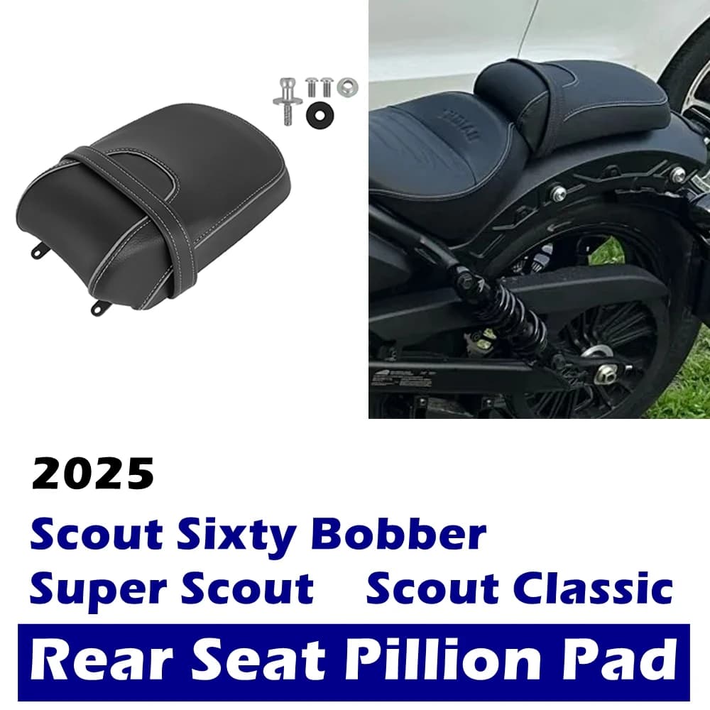 Cuscino per sedile passeggero ergonomico posteriore per Indian Super Scout Scout Sixty Bobber 2025 - Accessori Moto