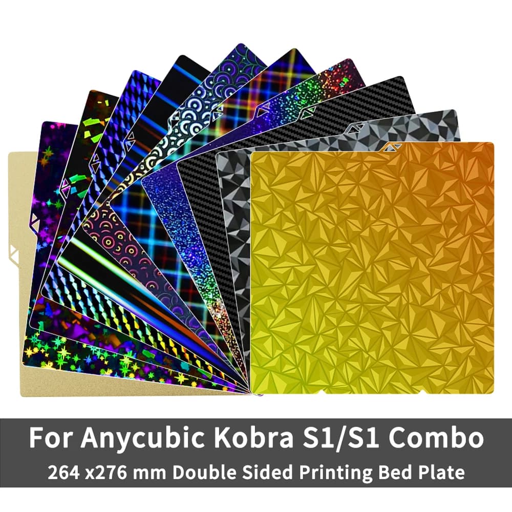 For Anycubic Kobra S1C Construction Plate Pei Cover 264x276mm Structured Kobra S1 Plate Combo Double Sided PEO PET PEY Kobra X Bed