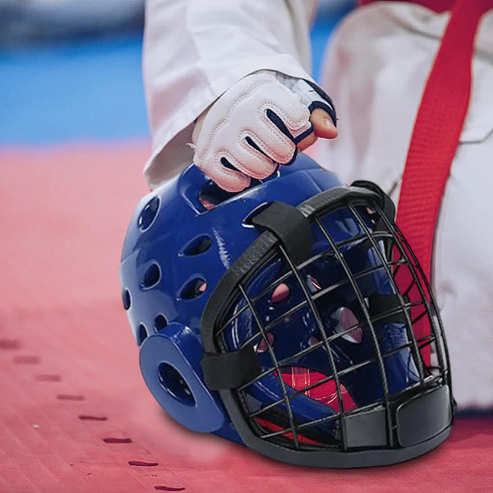 Protezione per la testa integrale Casco professionale per karate, gabbia per casco, protezione per il viso, maschera per il casco Protezione per la testa di protezione