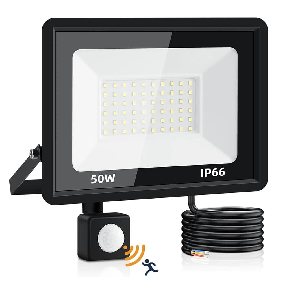 Proiettore a LED Sensore di movimento PIR Luce esterna 20W 30W 50W 100W 200W AC220V Proiettore esterno impermeabile Faretto per giardino