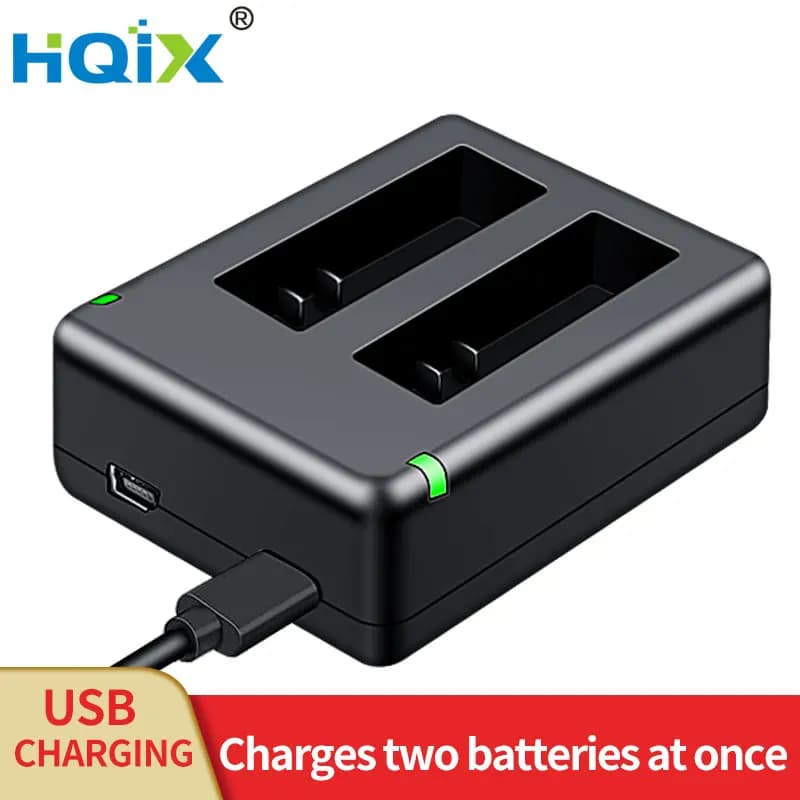 HQIX for Xiao YI 4K+ 1st generation 2nd generation Action Camera AZ16-1 AZ16-2 Double charger