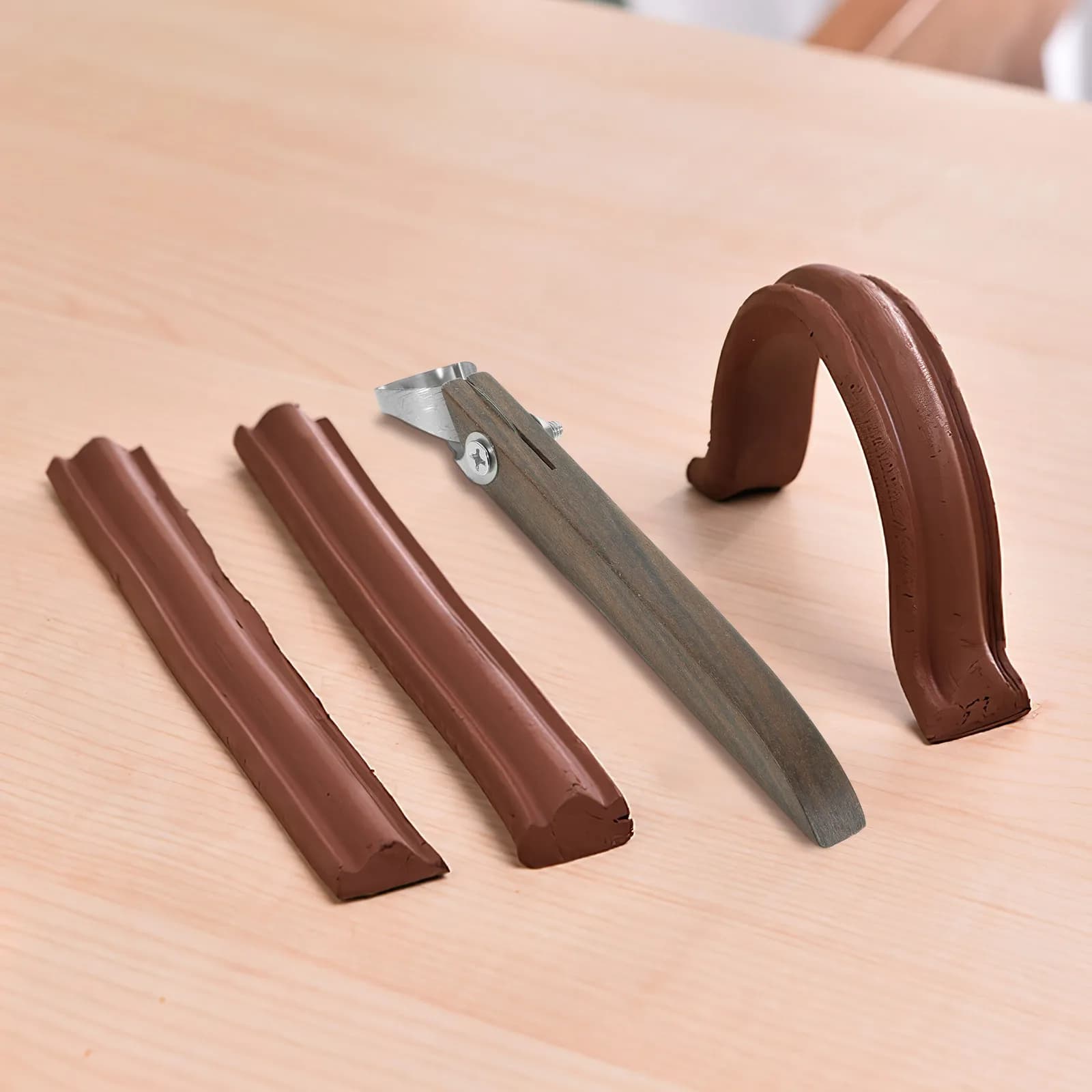 Set di Utensili in Legno e Metallo per Scultura in Argilla Polimerica, per Intaglio, Modellatura, Raschiatura, Lisciatura, Punteggiatura, Ceramica e Argilla ad Asciugatura all'Aria