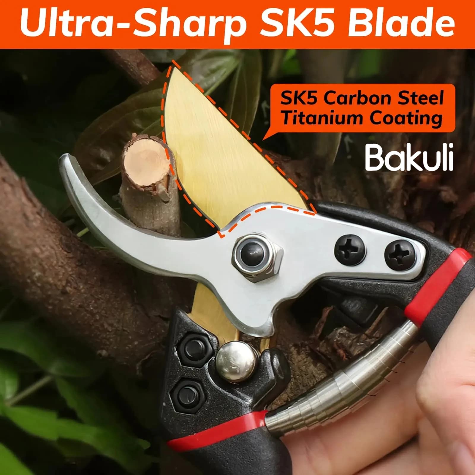 SK5 Stainless Steel Professional Gardening Scissors for Rams, Fruit Trees, Flowers, Bonsai, Domestic Power Tools