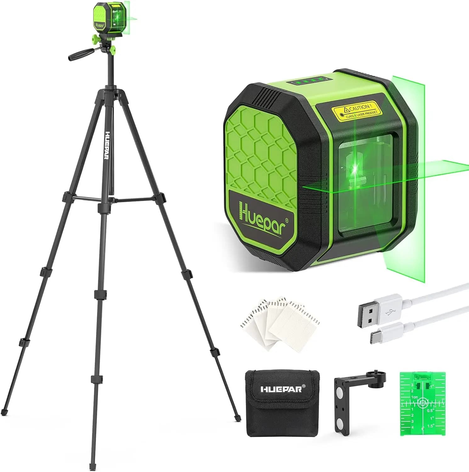 Livella Laser Verde Autolivellante con Treppiede, Supporto Magnetico per Ristrutturazioni Domestiche, Lavori di Piastrellatura e Appendere Quadri