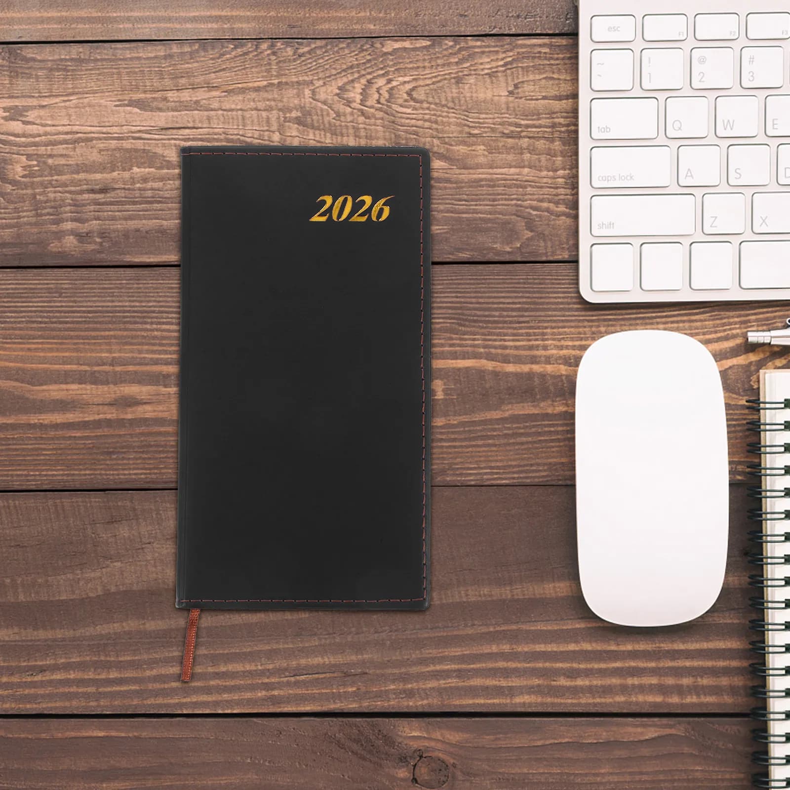 Agenda Settimanale Compatta 2026 A6 Sottile Portatile con Copertina Decorativa, Pianificatore Giornaliero e Mensile per Appuntamenti e Lavoro
