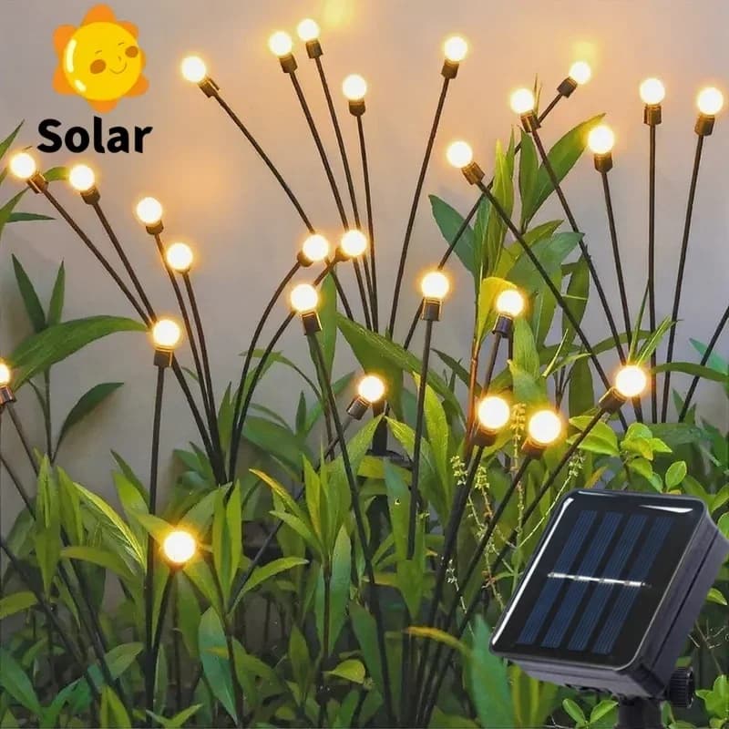 Luci LED Solari a Forma di Lucciola, Lampada Oscillante al Vento per Esterni, Illuminazione per Giardino, Patio, Vialetti, Decorazioni per Feste di Natale e Matrimoni