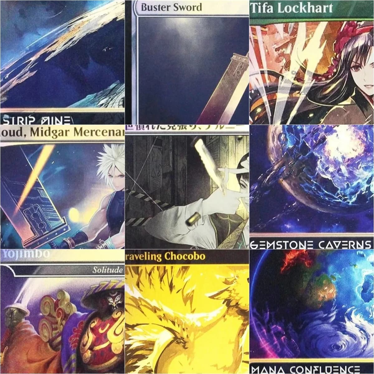 Foil Yojimbo/Magus Sisters/Buster Spada Carte proxy magiche Gioco di qualità Proxy Raccolta da tavolo Gioco di carte collezionabili