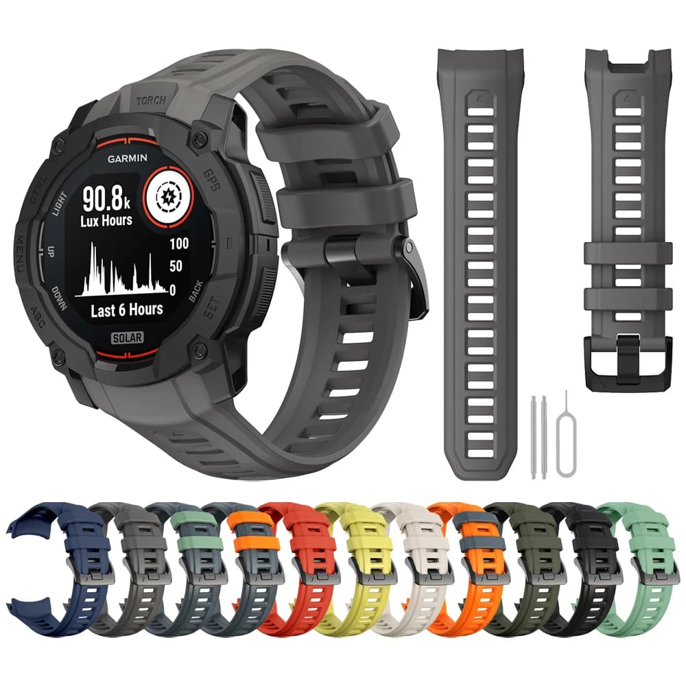 22mm 26mm cinturino in silicone per Garmin Instinct 3 50mm 45mm Instinct3 cinturino sportivo braccialetto 1:1 accessori di ricambio