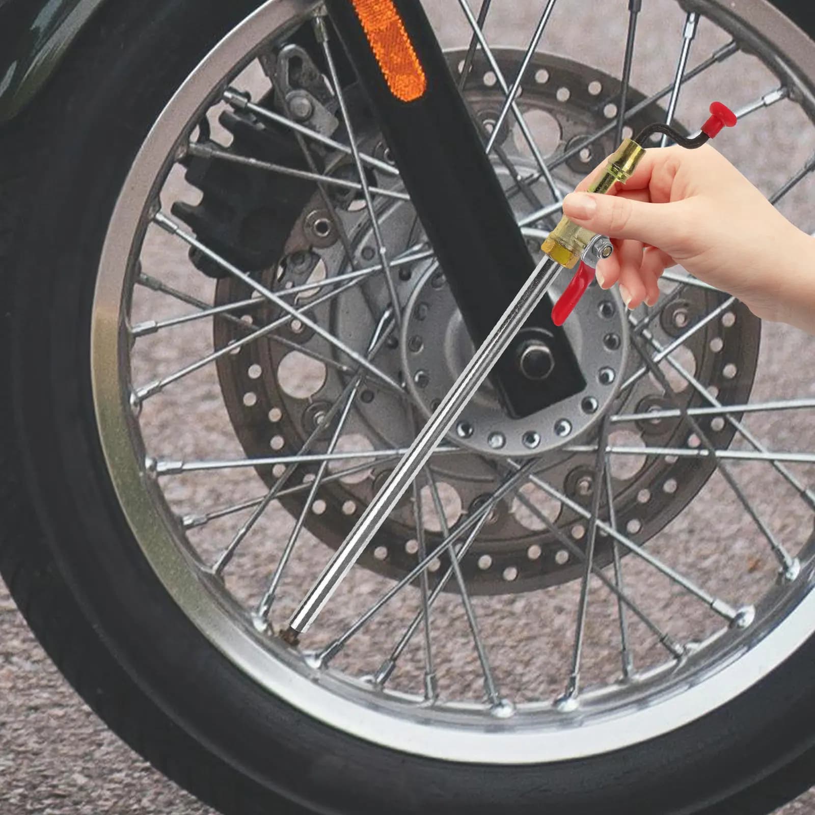 Ugello Gonfiagomme Dritto per Auto, Camion Grandi e Veicoli Pesanti - Compatto, Portatile, Rapido e Senza Sforzo