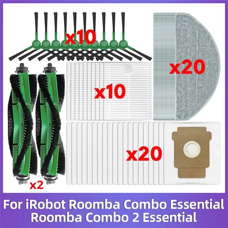 VOFUN-For Irobot Roomba Combo Essential / Vac Essential Vacuum Cleaner Replacement Parts Roller Side Brush Filter Mop Cloth