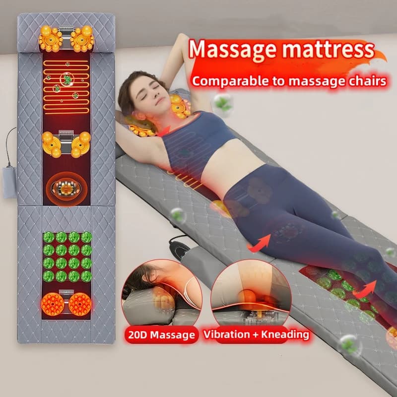 Massage mattress cushion for electric massage for neck and back moxibustione heating for the whole body kneading multifunction Yoga mat