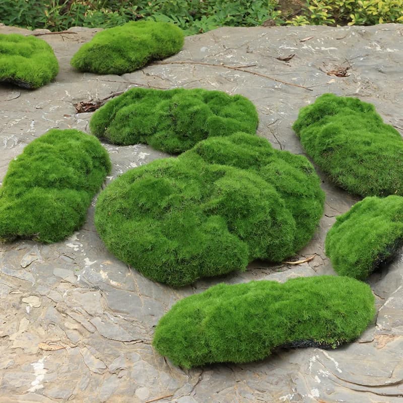 Decorazione per Prato, Muschio Finto, Pietra Decorativa, Esposizione per Vetrine, Decorazione Morbida per Mobili, Scenografia Vegetale, Muschio Artificiale in Velluto, Bricolage