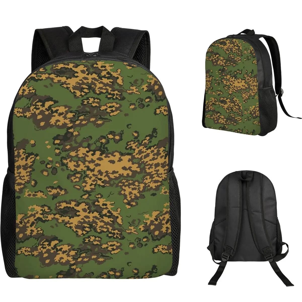 Zaino mimetico militare tedesco Splintertarn della Seconda Guerra Mondiale, borsa per libri per studenti, ragazzi e ragazze, borsa per la scuola, borse a tracolla per laptop