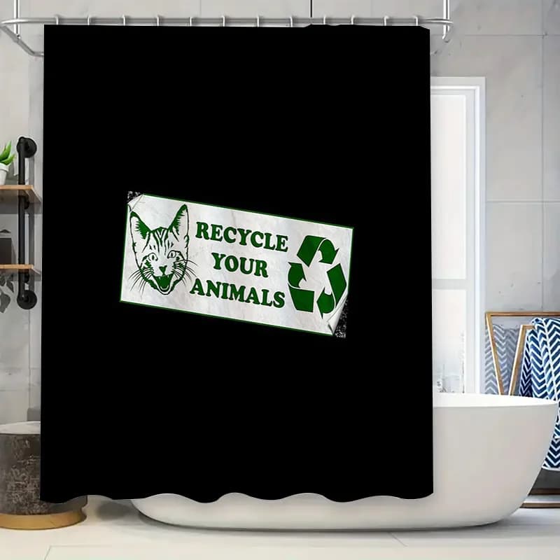Tenda da doccia per gatti Simpatico gattino Decorazioni per il bagno Fodera in tessuto impermeabile Fattoria Modello animale moderno Decorazioni per la casa Regalo