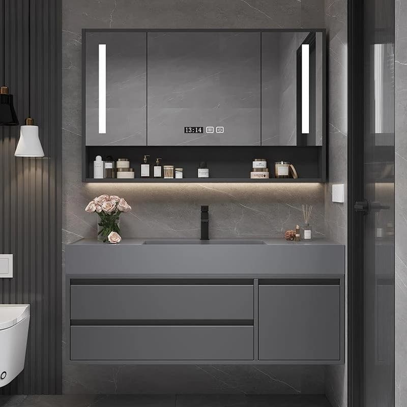 Armadi da bagno moderni e leggeri di lusso Specchio intelligente Lavaggio Combinato Armadi da bagno Mobili per la casa di stoccaggio Kast JTB