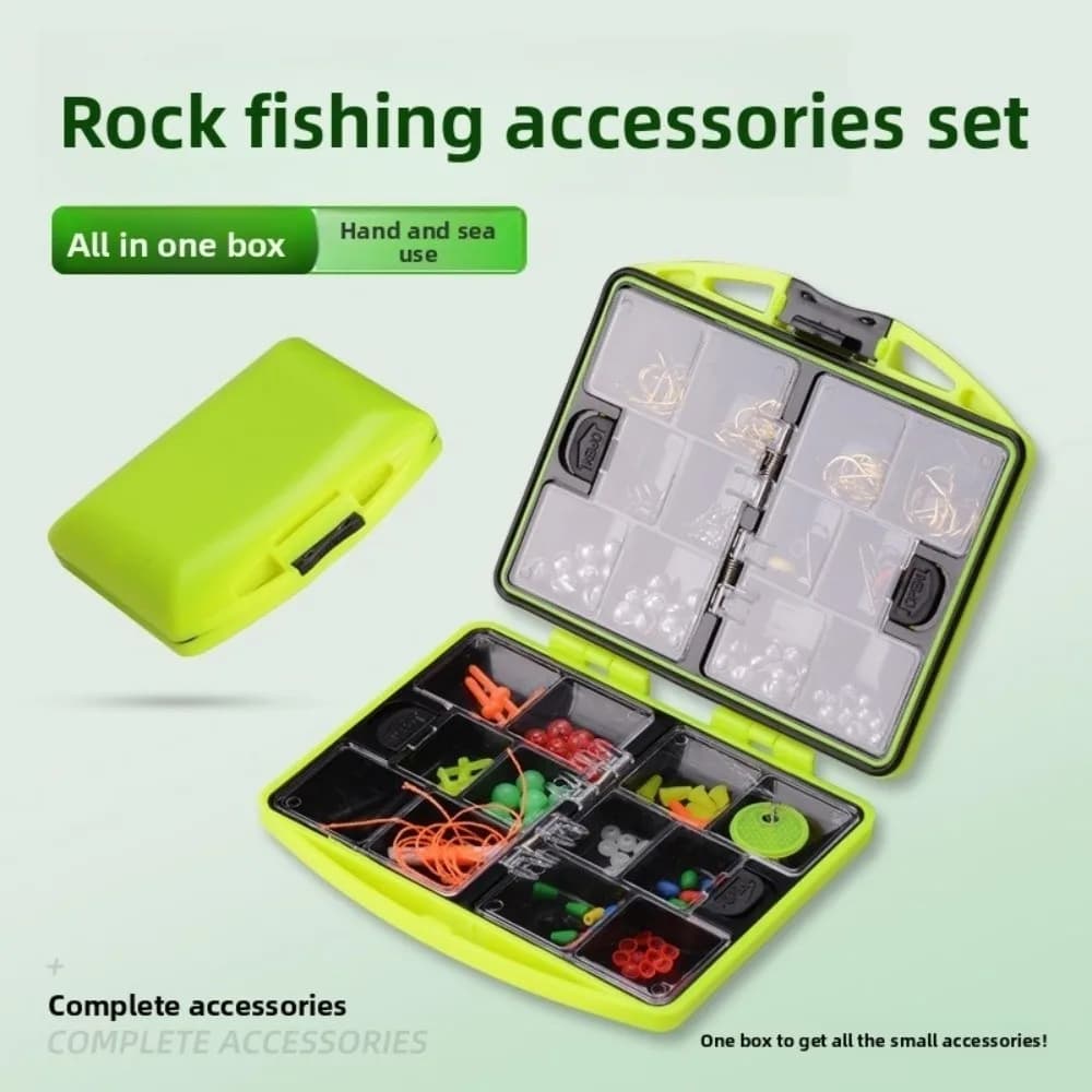 184 pieces Fishing accessories kit Savour weights Fishing rollers Fishing set Hook Lance Box for equipment Outdoor fishing