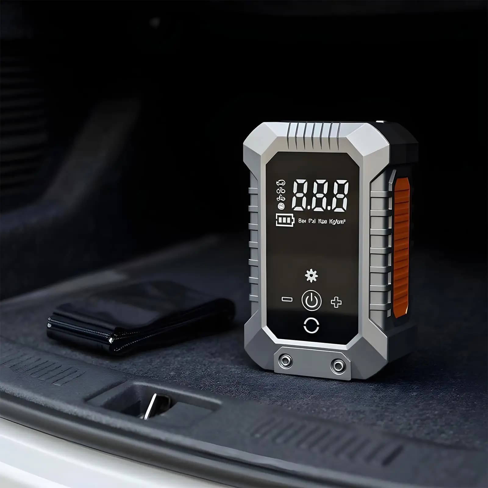 Gonfiatore portatile per pneumatici con manometro digitale e luci a LED Pompa d'aria portatile Piccolo compressore per palline SUV per bici, berline