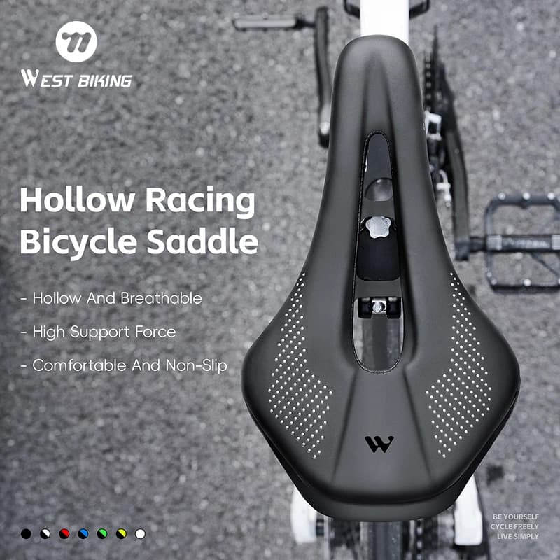 WEST BIKING ultralight mountain bike seat MTB short nose seat for road bike prostate horse leather PU bike parts