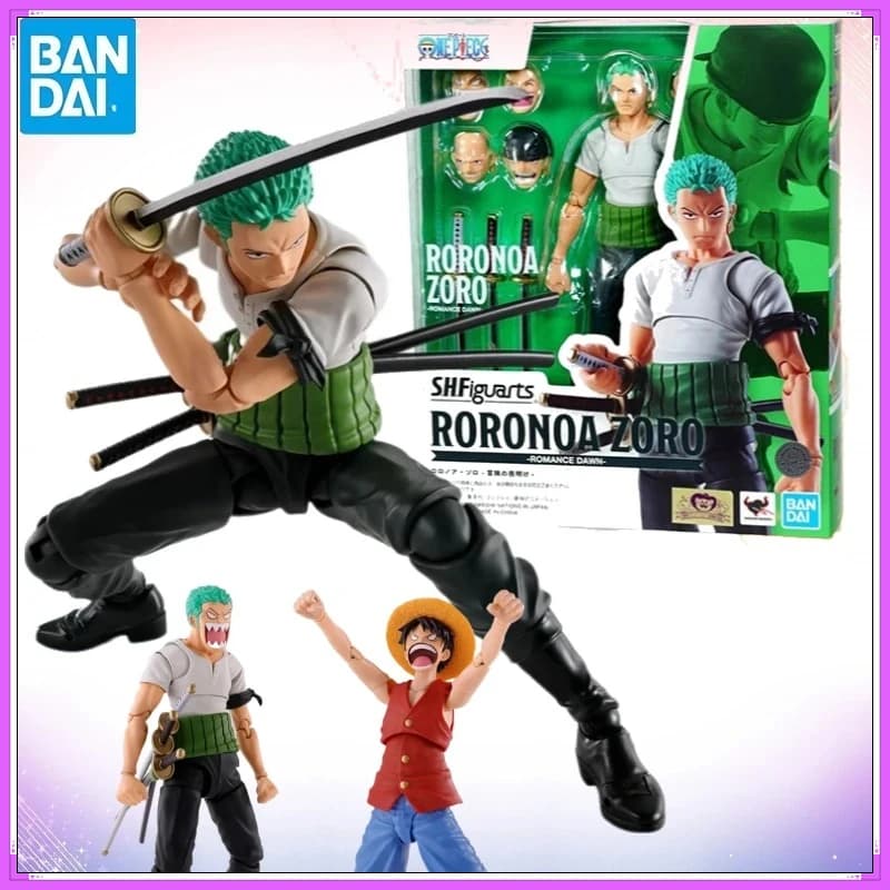 Disponibile - Bandai One Piece Scatola Originale SHF Luffy Roronoa Zoro Romance Dawn Anime Action Figure Modellino Giocattolo Regalo Collezione