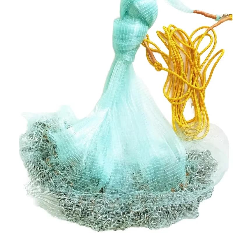 Hot Sale Nylon Lead Chain Cast Net Bottom Pocket Hand Net Fishing Gear with Monofilament PA Material Direct From China