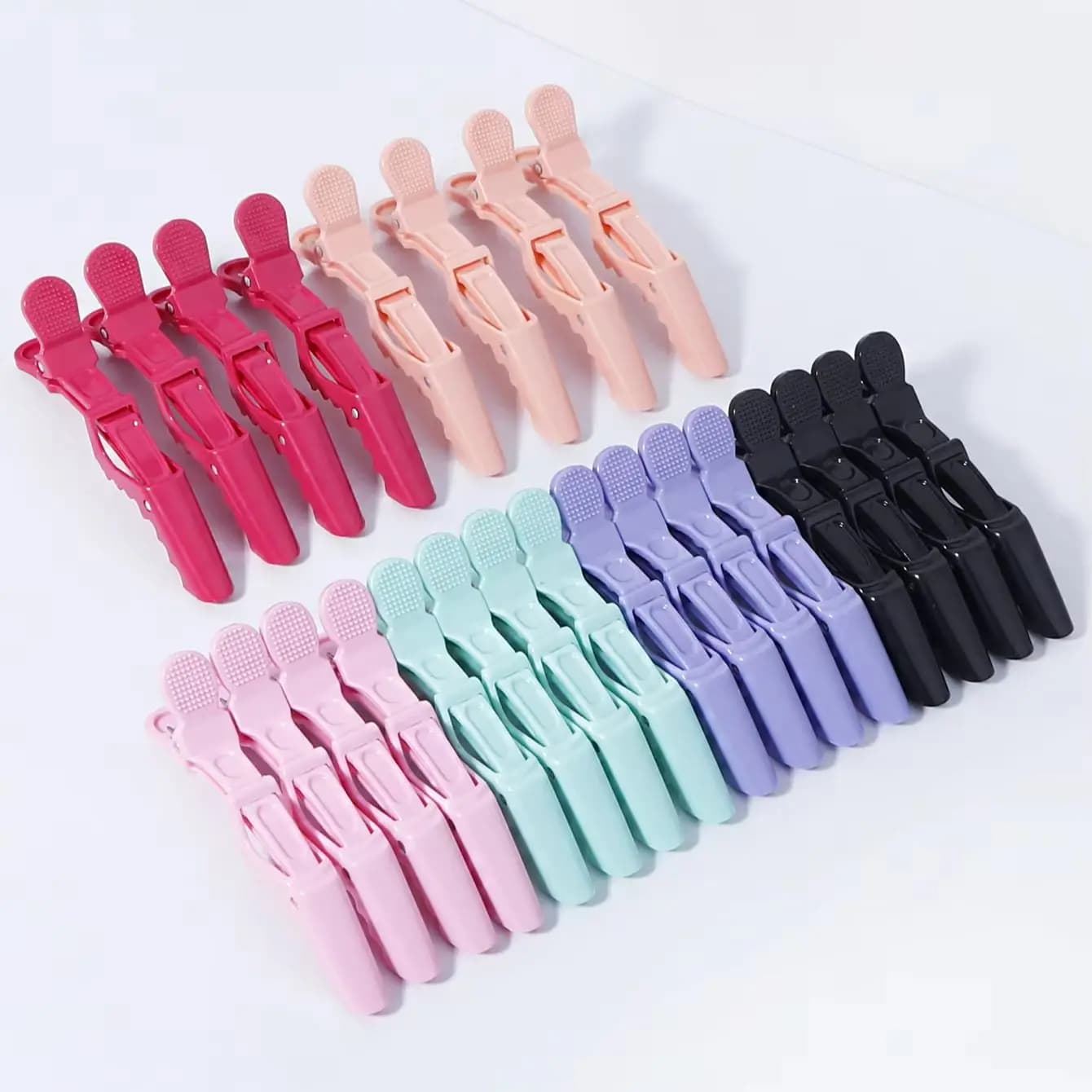 Hairdressing crocodile clip set, duckbill partition positioning clip, anti slip strong fixation, special for real hair wigs