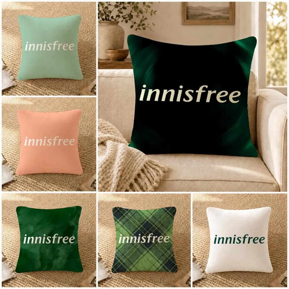 Brand I-Innisfree Cushion Cover Soft Short Plush Decorative Pillow Cover for Sofa Bedroom Easy to Clean