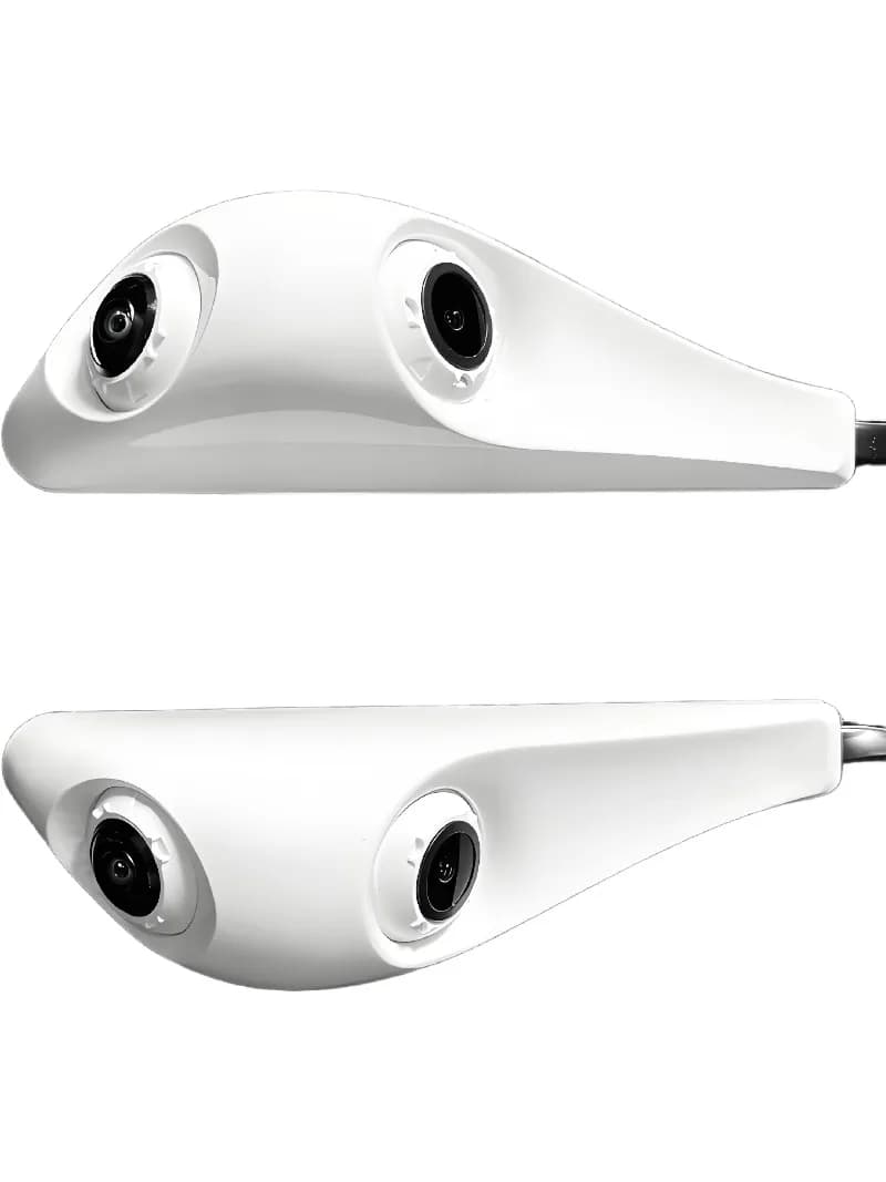 Nuovo design 2-in-1 telecamera per vista laterale per porta auto con punto cieco AHD 1080P impermeabile senza foratura facile da installare